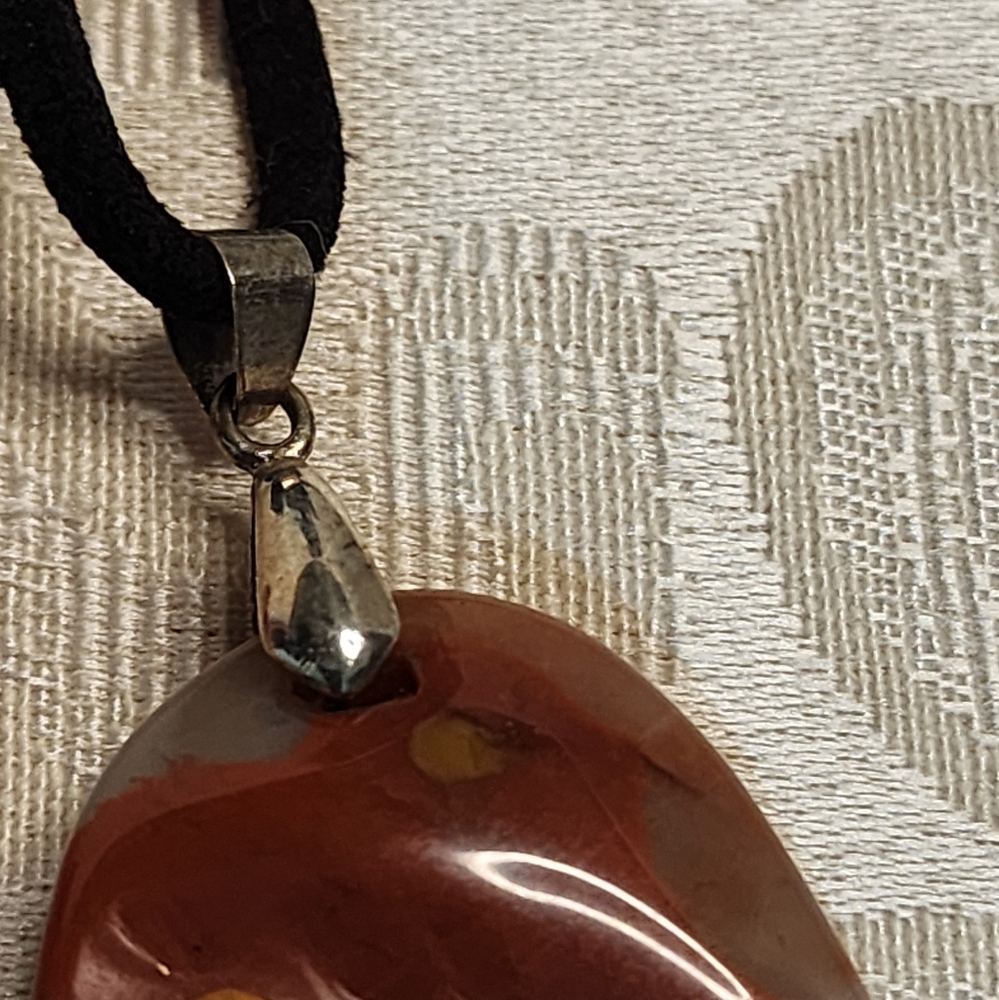 Thai 925 Sterling Silver Pendant Noreena Jasper Carved Wolf Necklace Healing Gem - Picture 6 of 12